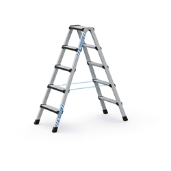 Zarges Comfortstep B Stehleiter 2x5 Stufen, Leiterlänge 1,38m, Arbeitshöhe 2,75m Nr. 41434