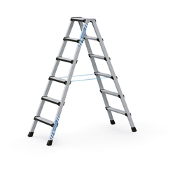 Zarges Comfortstep B Stehleiter 2x6 Stufen, Leiterlänge 1,65m, Arbeitshöhe 3,00m Nr. 41435