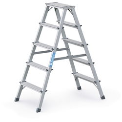 Zarges Scana B Stufen-Stehleiter 2x5 Stufen, Leiterlänge 1,17m, Arbeitshöhe 2,65m Nr. 44205
