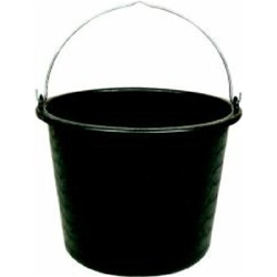 Baueimer 12 Liter schwarz Knopfbügel, L-Skala (forum)