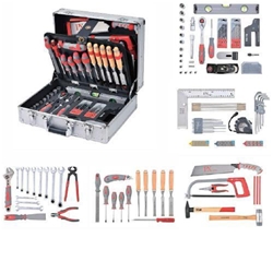 Aluminium-Werkzeugkoffer Woody (120-teilig) für Schreiner, Zimmerer, Montagebetriebe Nr. 60500 EAN 7640145250132