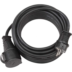 Brennenstuhl Baustellen-Verlängerungskabel IP44 (10m Kabel, H07RN-F 3G1.5, für den Außenbereich und den Einsatz auf Baustellen) schwarz Nr. 1167810