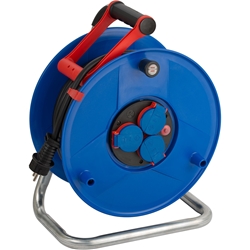 Brennenstuhl Garant IP44 Gewerbe-/Baustellen-Kabeltrommel, 40m - Spezialkunststoff (ständiger Einsatz im Außenbereich, Made in Germany) blau Nr. 1233120
