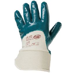 Nitril-Handschuhe Gr. 10 Typ: Bluestar, Segeltuch-Stulpe EN 388 Cat.2 Nr. 0563 (alt 0580)