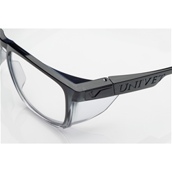 UNIVET 571 Leseschutzbrille, Scheibe: PC Klar, Anti-Kratz, +2,50 Dioptrin, EN166, Farbe: Diamond/After Dark, Einstärkenbrille Nr. 571.P0.05.98-250