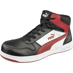 Puma Safety Sicherheitsschuh FRONTCOURT BLACK/WHITE/RED MID S3L ESD FO HRO SRC Nr. 630050