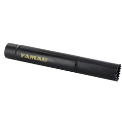 Famag Rolladenlochsäge Bi-Metall HSS Ø 22 mm Nutzlänge 100 mm ohne Aufnahmeschaft, ohne Zentrierbohrer Nr. 2174.122