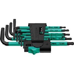 Wera Winkelschlüsselsatz, BlackLaser 967/9 TORX BO Multicolour 1 Nr. 05073599001