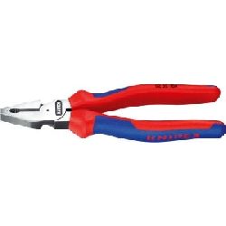 Knipex Kraft-Kombizange mit Mehrkomponenten-Hüllen schwarz atramentiert 200 mm Nr. 02 02 200