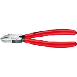 Knipex Seitenschneider mit Kunststoff überzogen schwarz atramentiert 160 mm Nr. 70 01 160 EAN
