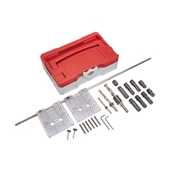 Lamello Rasto Duo Set, im Systainer inkl. Zubehör Lieferumfang: 2x Rasto Lochplatte 8x Rasto Bohrbuchsen Ø5, Ø8, Ø10, Ø12 mm 3x Bohrer Ø5 , Ø8, Ø12 mm, mit Tiefensteller 6x Rasto Positionierbolzen 2x Rasto Befestigungsschrauben Rasto Verbindungsstange 500 mm, zweiteilig Invis Mx2 Eindrehbuchse Invis Mx2 Nr. 126002