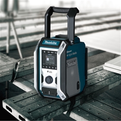 Makita Akku Baustellenradio mit Bluetooth 5.0, für Schiebeakkus 12V max. - 18 V Li-Ion ohne Akku, ohne Ladegerät Nr. DMR 115