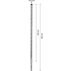 Bosch EXPERT SDS plus-7X Hammerbohrer, 14x400x465mm, für Bohrhämmer Nr. 2608900124
