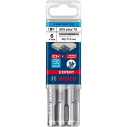 Bosch EXPERT SDS plus-7X Hammerbohrer, 6x50x115mm, 10er-Pack Nr. 2608900159