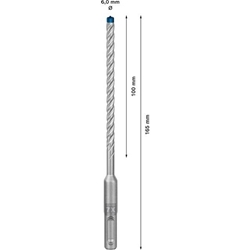 Bosch EXPERT SDS plus-7X Hammerbohrer, 6x100x165mm, 10er-Pack Nr. 2608900160