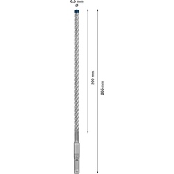 Bosch EXPERT SDS plus-7X Hammerbohrer, 6,5x200x265mm, 10er-Pack Nr. 2608900165