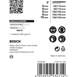 Bosch EXPERT SDS plus-7X Hammerbohrer-Set, 5/6/6/8/10mm, 5-tlg., für Bohrhämmer Nr. 2608900197