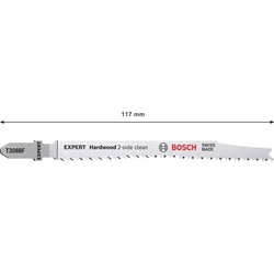Bosch EXPERT Hardwood 2-side clean T 308 BF Stichsägeblatt, 5 Stück, für Stichsägen Nr. 2608900544