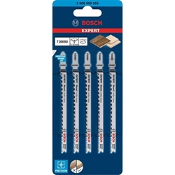 Bosch EXPERT Wood 2-side clean T 308 BO Stichsägeblatt, 5 Stück, für Stichsägen Nr. 2608900555