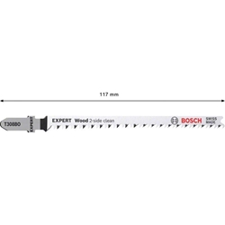Bosch EXPERT Wood 2-side clean T 308 BO Stichsägeblatt, 5 Stück, für Stichsägen Nr. 2608900555