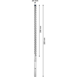 Bosch EXPERT SDS max-8X Hammerbohrer, 18x400x540mm, für Bohrhämmer Nr. 2608900222