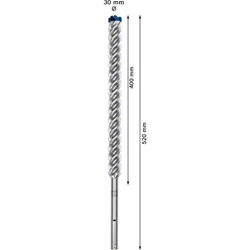 Bosch EXPERT SDS max-8X Hammerbohrer, 30x400x520mm, für Bohrhämmer Nr. 2608900253