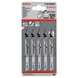 Bosch Stichsägeblatt T 101 BRF Clean for Hard Wood, 5er-Pack Nr. 2608634235