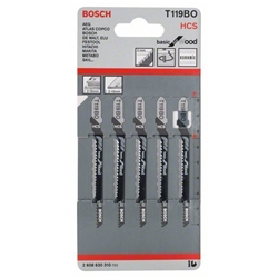 Bosch Stichsägeblatt T 119 BO Basic for Wood, 5er-Pack Nr. 2608630310