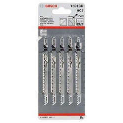 Bosch Stichsägeblatt T 301 CD Clean for Wood, 5er-Pack Nr. 2608637590