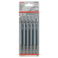 Bosch Stichsägeblatt T 344 D Speed for Wood, 5er-Pack Nr. 2608633A34