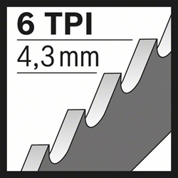 Bosch Säbelsägeblatt S 644 D, Top for Wood, 5er-Pack Nr. 2608650673