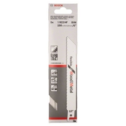 Bosch Säbelsägeblatt S 922 HF, Flexible for Wood and Metal, 5er-Pack Nr. 2608656016