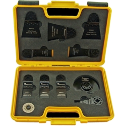 Herkules Sägeblätter-Sortiment 10-teilig für Multischleifer & 1 Vielzahn-Adapter M4000 im Kunststoffkoffer Nr. M1101