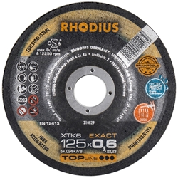 Rhodius Trennscheibe Extra Thin XTK6 für Edelstahl/Stahl 125 x 0,6 x 22,223 Nr. 210829