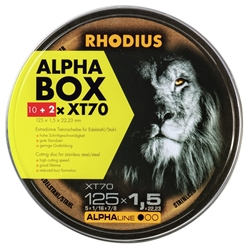 Rhodius Trennscheibe XT70 für Edelstahl/Stahl 125 x 1,0 x 22,23 Dose à 10 Scheiben