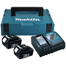 Makita Power Source Kit Li 18,0V 3Ah inkl. Schnellladegerät u. 2 Akkus im MAKPAC Nr. 197952-5 EAN 0088381434638