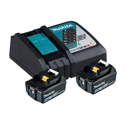 Makita Power Source-Kit 18V 5,0Ah bestehend aus: 2 Akkus 18V 5,0Ah, Ladegerät DC18RC im Karton Nr. 197570-9