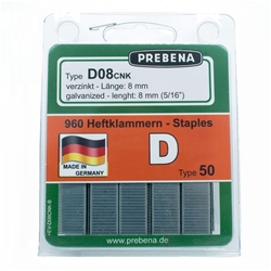 PREBENA D08CNK-B Heftklammern im Blister verzinkt (Inhalt VE: 960 Stück)