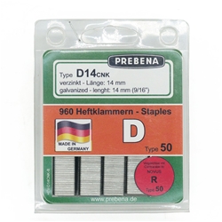 PREBENA D14CNK-B Heftklammern im Blister verzinkt (Inhalt VE: 960 Stück)