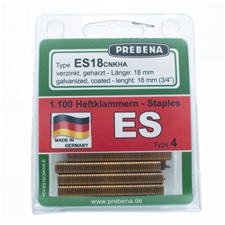 PREBENA ES18CNKHA-B Heftklammern im Blister verzinkt geharzt (Inhalt VE: 1100 Stück)