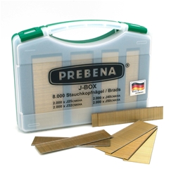 PREBENA J-BOX Stauchkopfnägel (Brads) verzinkt geharzt