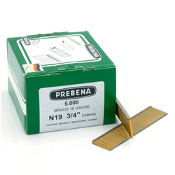 PREBENA N19CNKHA Stauchkopfnägel (Brads) verzinkt geharzt (Inhalt VE: 5000 Stück)