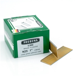 PREBENA N25CNKHA Stauchkopfnägel (Brads) verzinkt geharzt (Inhalt VE: 5000 Stück)