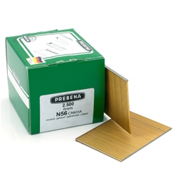 PREBENA N56CNKHA Stauchkopfnägel (Brads) verzinkt geharzt (Inhalt VE: 2500 Stück)