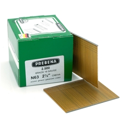 PREBENA N63CNKHA Stauchkopfnägel (Brads) verzinkt geharzt (Inhalt VE: 2500 Stück)