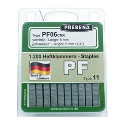 PREBENA PF06CNK-B Heftklammern im Blister verzinkt (Inhalt VE: 1200 Stück)