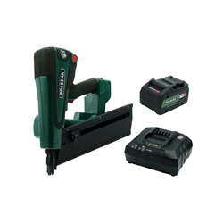PREBENA PKT-8-RKP100-SET4 Hybridnagler für Rundkopf-Streifennägel Type RKP von 65-100mm, inkl. Akku + Ladestation