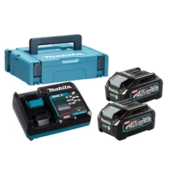 Makita Power Source Kit Li 40 V max. 4,0 Ah, bestehend aus: MAKPAC Gr. 1, 2 Akkus, Ladegerät Nr. 191J97-1