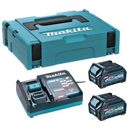 Makita Power Source Kit Li 40 V max. 2,5 Ah, 2 Akkus + Ladegerät im MAKPAC Nr. 191J81-6