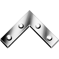 Möbel-Flachwinkel 75x12mm hell verzinkt Nr. 000186075Z EAN 4003984201018